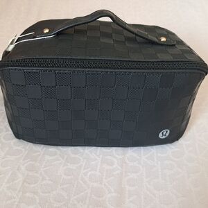 lululemon athletica Black Checkered Toiletry Bag